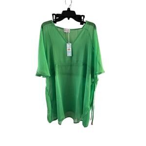 NWT Green Mudpie Tunic or Swim Cover- Size L/XL